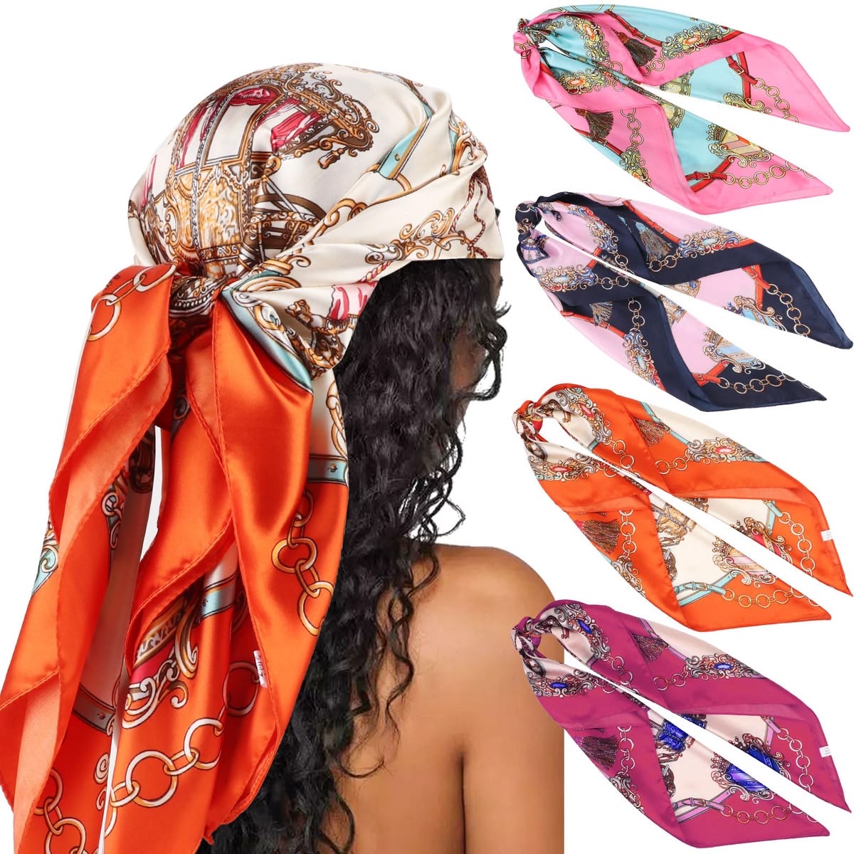 4 Chic Headscarf Looks - 4Pcs, photo 2