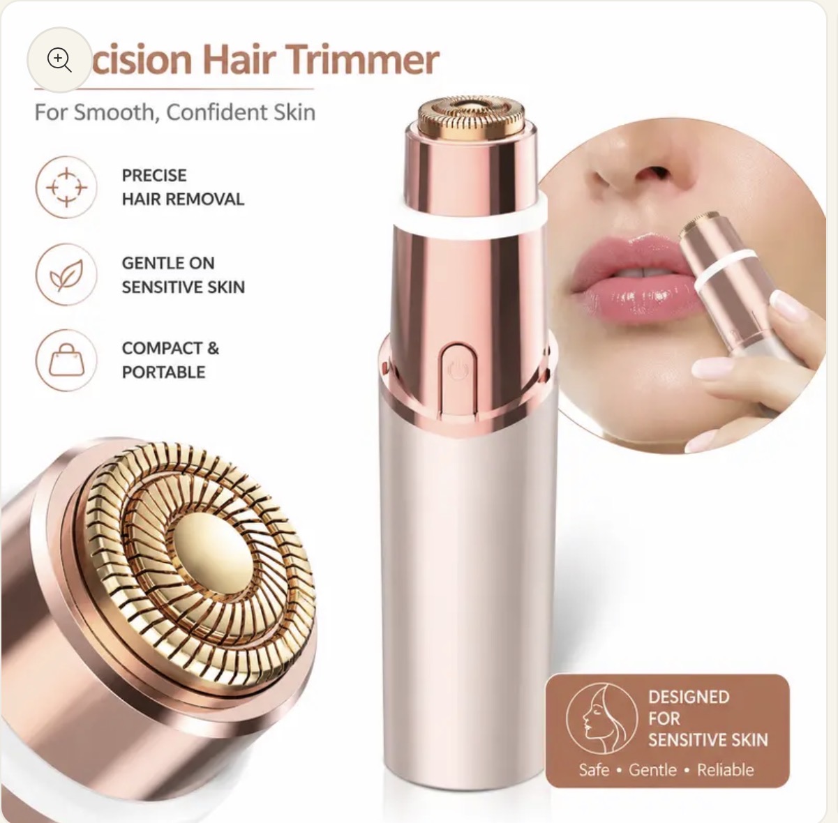 2 in 1 facial & eyebrow hair trimmer, photo 10