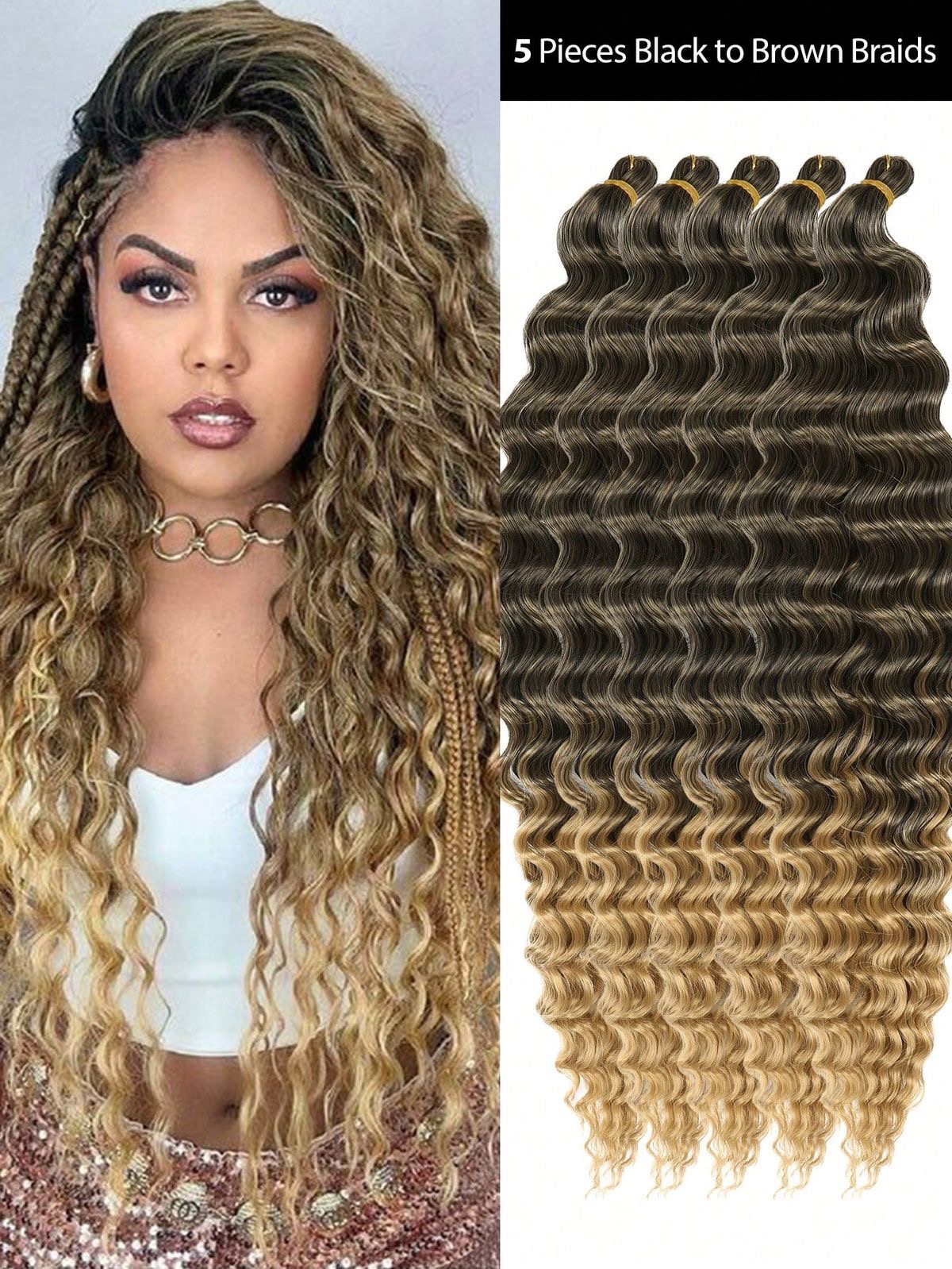 Water Wave Bulk Hair — 3Pcs, photo 8