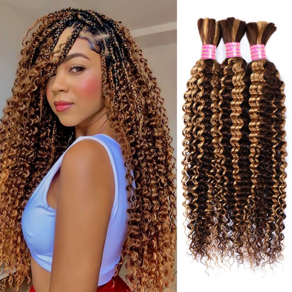 Water Wave Bulk Hair — 3Pcs, photo 5