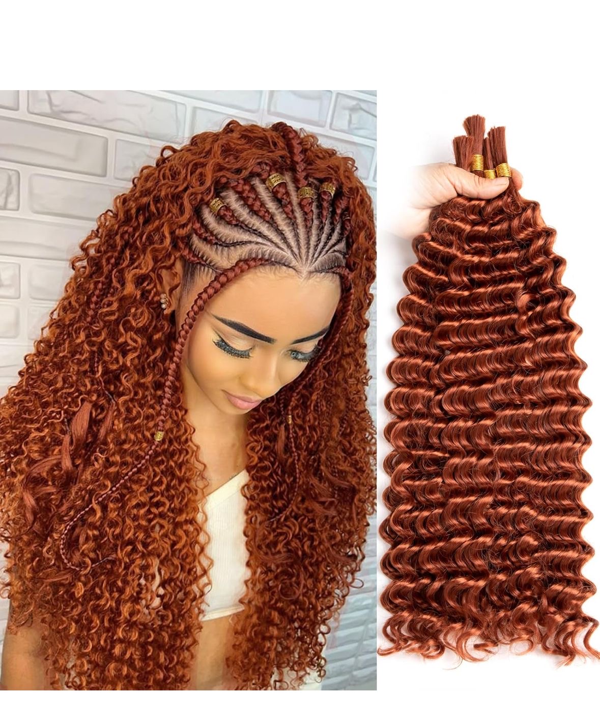 Water Wave Bulk Hair — 3Pcs, photo 7