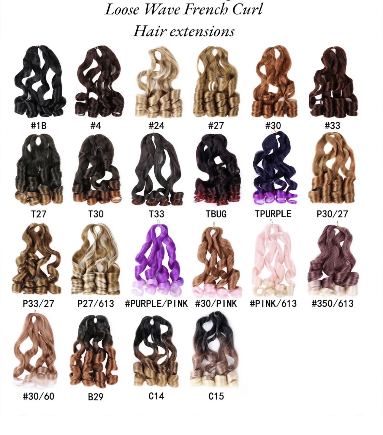 French Curl Bulk Hair - 50Pcs, photo 20